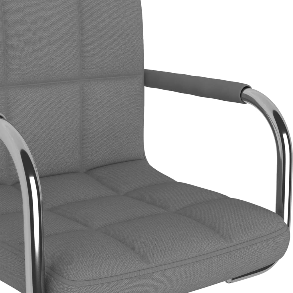 vidaXL Καρέκλα Τραπεζαρίας Ανοιχτό Γκρι Υφασμάτινη
