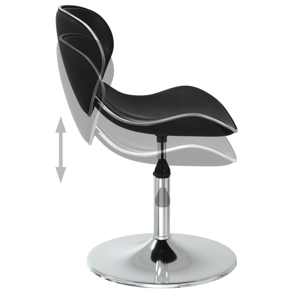 vidaXL Καρέκλες Τραπεζαρίας 4 τεμ. Μαύρες από Συνθετικό Δέρμα