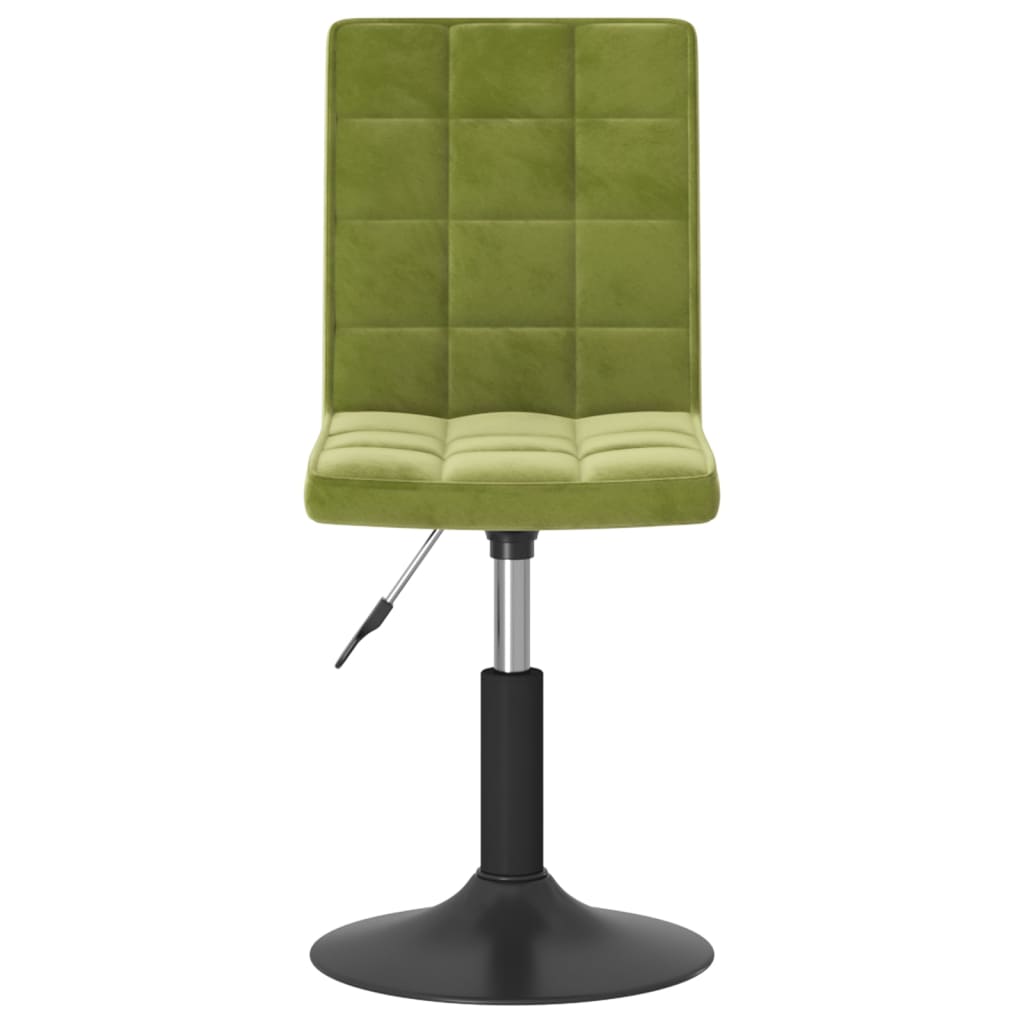 vidaXL Καρέκλες Τραπεζαρίας Περιστρ. 6 τεμ. Ανοιχτό Πράσινο Βελούδινες