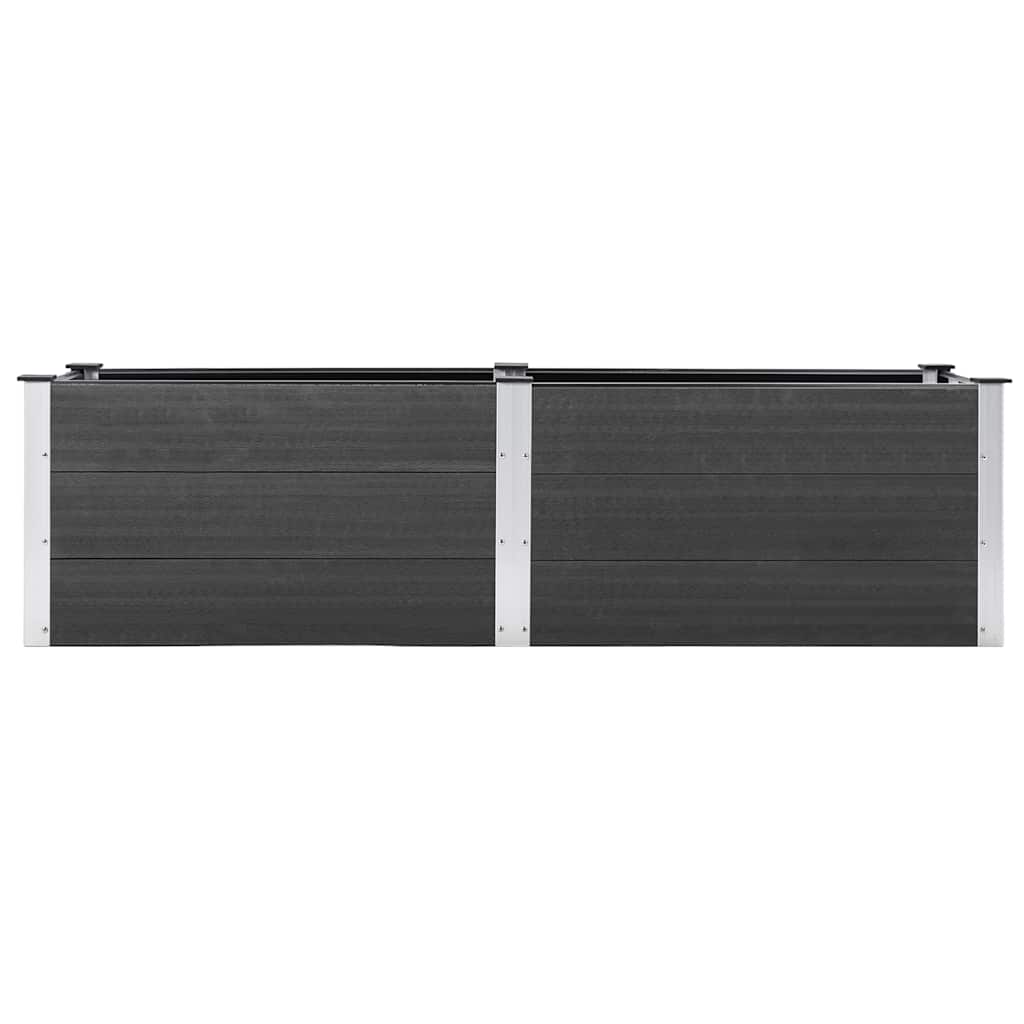 vidaXL Ζαρντινιέρα Υπερυψωμένη Γκρι 200 x 50 x 54 εκ. από WPC