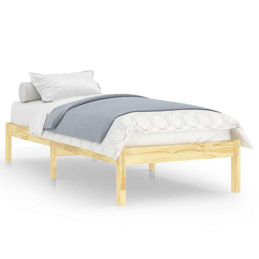 vidaXL Πλαίσιο Κρεβατιού 75 x 190 εκ. από Μασίφ Ξύλο Small Single