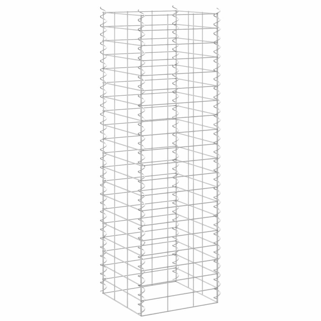 vidaXL Συρματοκιβώτια-Γλάστρες Υπερυψ. 3 τεμ. 30x30x100εκ. Σιδερένιες