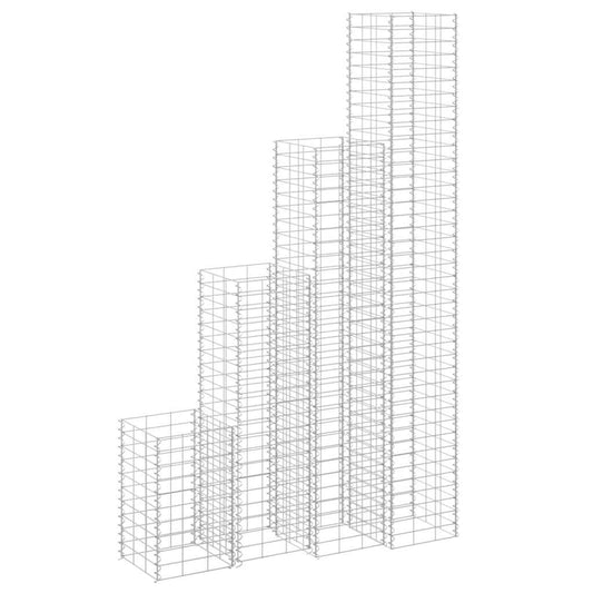 vidaXL Συρματοκιβώτια-Γλάστρες Υπ. 4τεμ 30x30x50/100/150/200εκ Σιδερ.