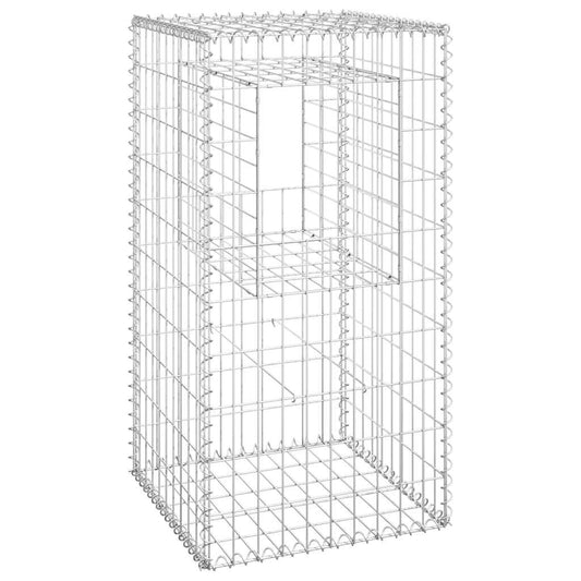 vidaXL Συρματοκιβώτιο Στύλος 50 x 50 x 100 εκ. Σιδερένιο
