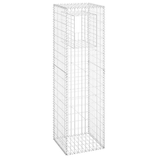 vidaXL Συρματοκιβώτιο Στύλος 50 x 50 x 180 εκ. Σιδερένιο