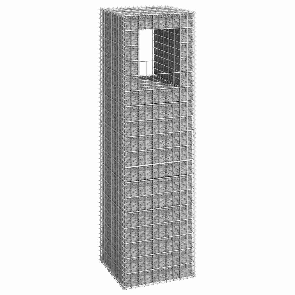 vidaXL  Συρματοκιβώτιο Στύλος 50 x 50 x 180 εκ. Σιδερένιο