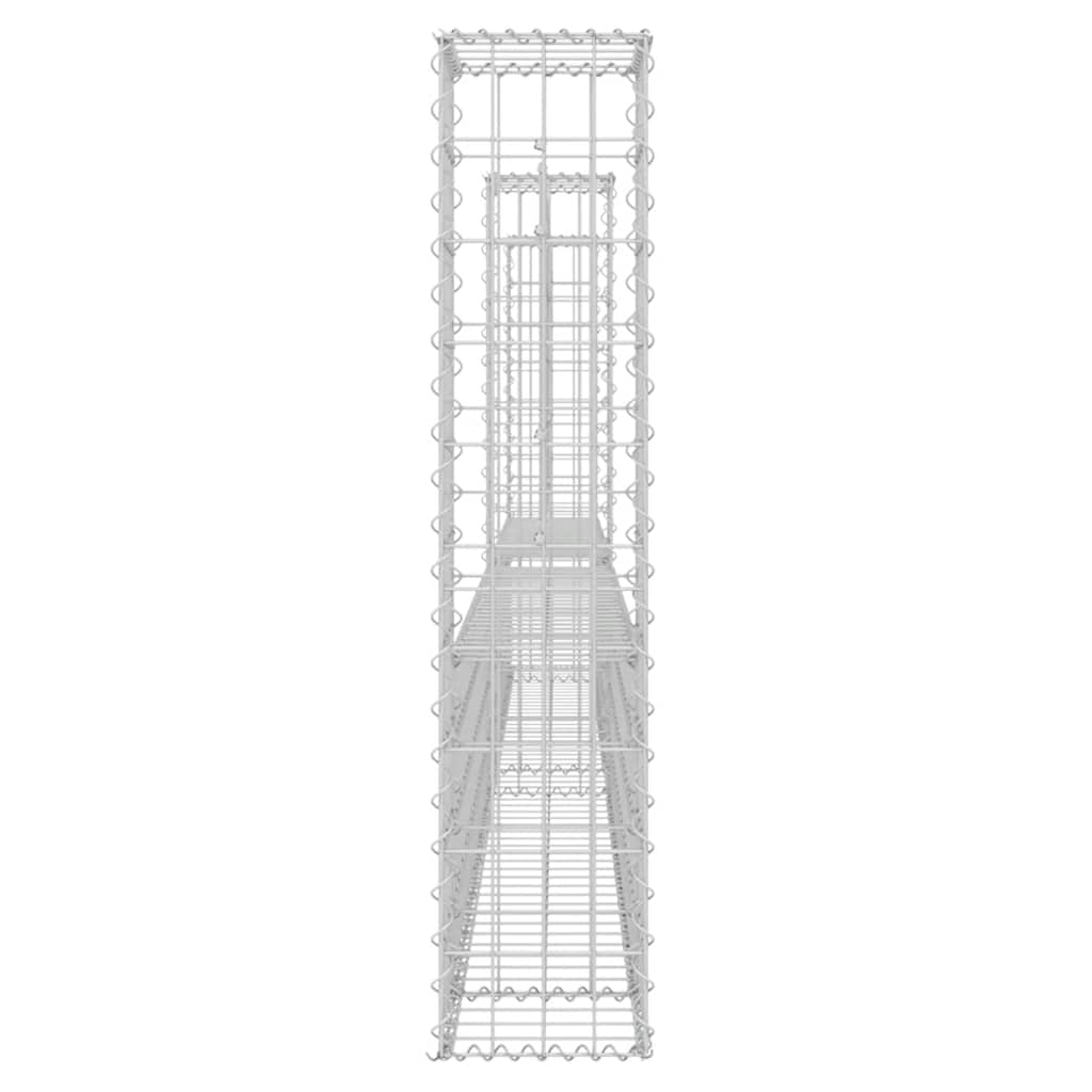 vidaXL Συρματοκιβώτια σε U Σχήμα με 3 Στύλους 260x20x100 εκ Σιδερένιο