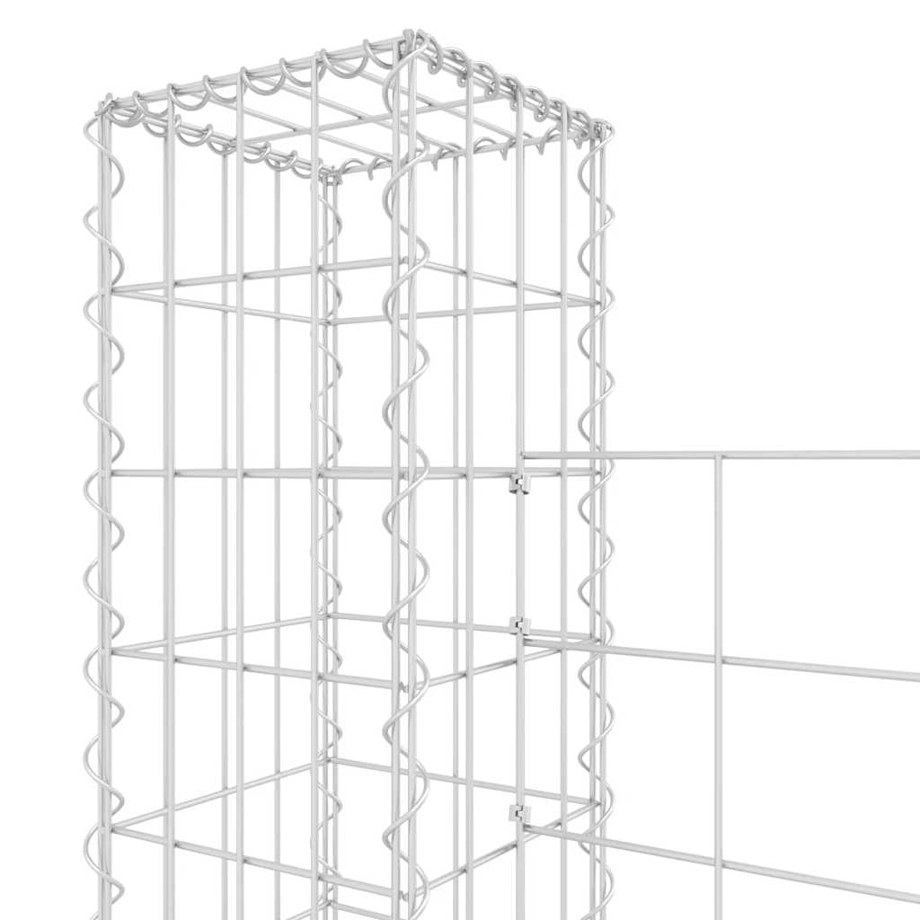 vidaXL Συρματοκιβώτια Στύλοι σε U Σχήμα 4 τεμ. 380x20x150 εκ Σιδερένια