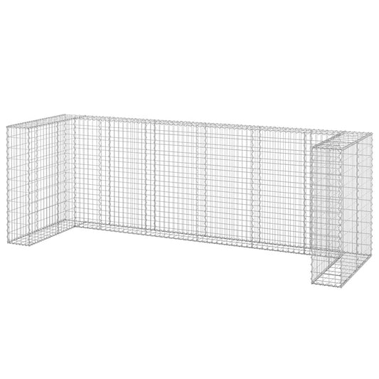 vidaXL Συρματοκιβώτιο Τοίχος για Κάδους 325x100x110 εκ Γαλβαν. Χάλυβας