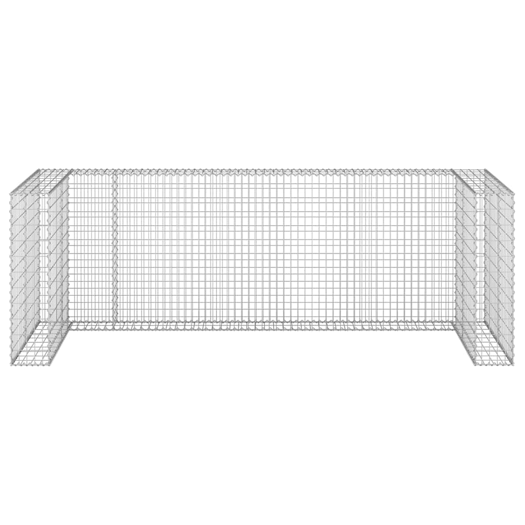vidaXL Συρματοκιβώτιο Τοίχος για Κάδους 325x100x110 εκ Γαλβαν. Χάλυβας