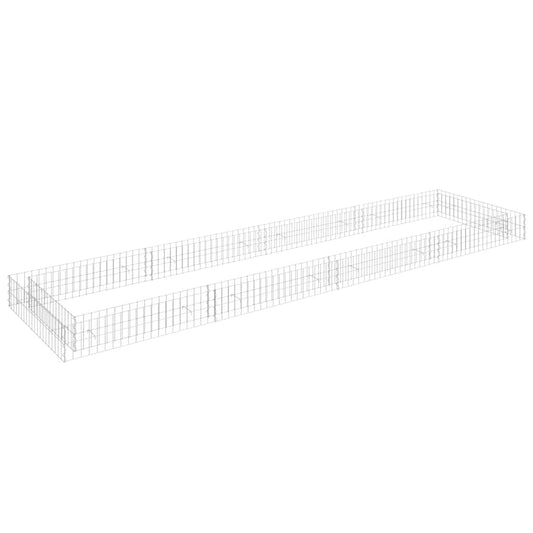 vidaXL Συρματοκιβώτιο-Γλάστρα Υπερυψωμένη 400x100x20 εκ. Γαλβ. Χάλυβας