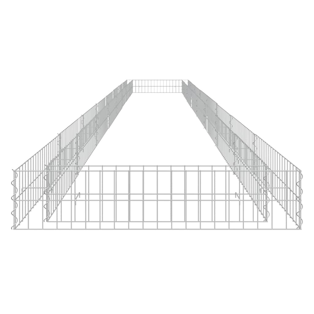 vidaXL Συρματοκιβώτιο-Γλάστρα Υπερυψωμένη 800x100x20 εκ. Γαλβ. Χάλυβας