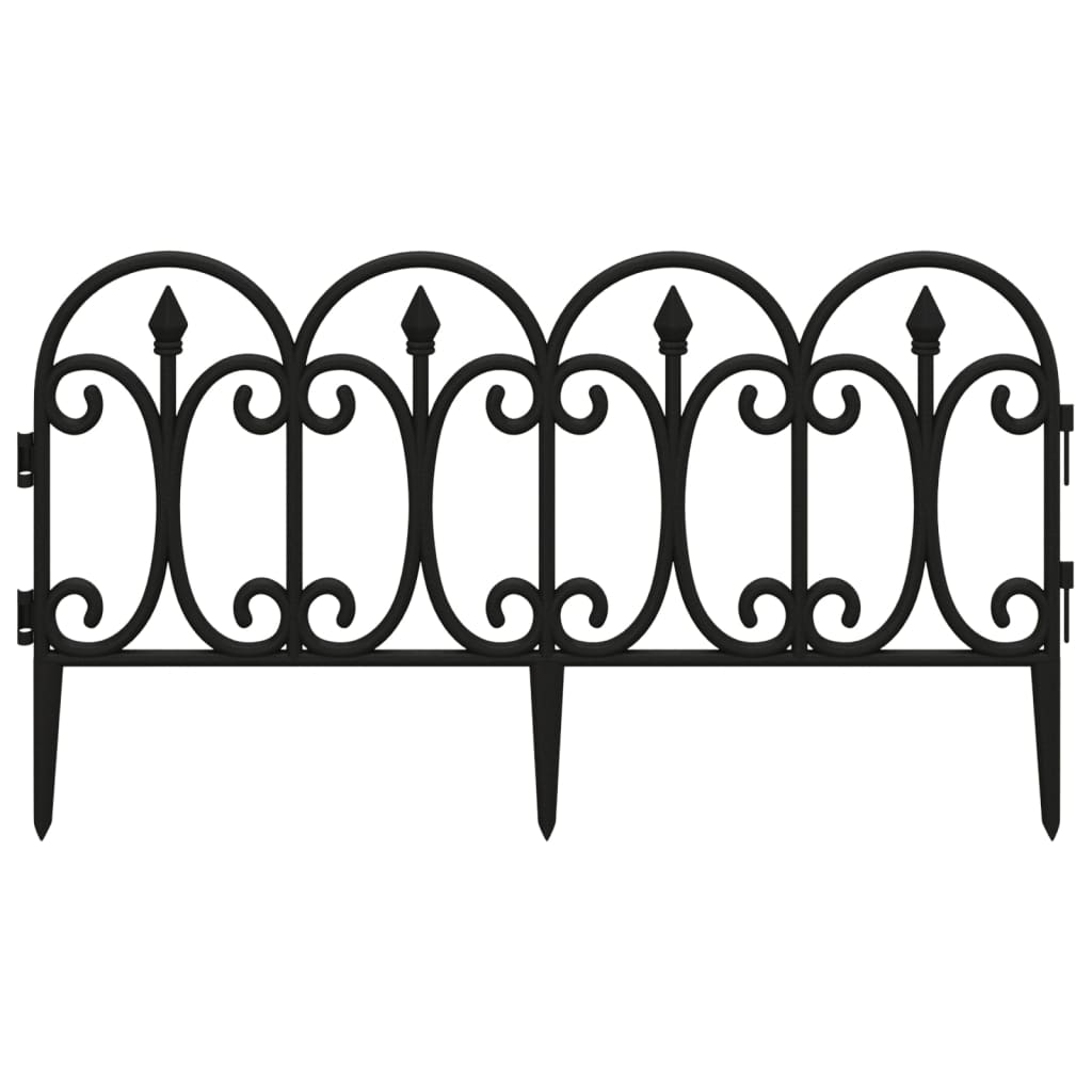 vidaXL Μπορντούρες Γκαζόν 17 τεμ. Μαύρες 10 μ. από Πολυπροπυλένιο