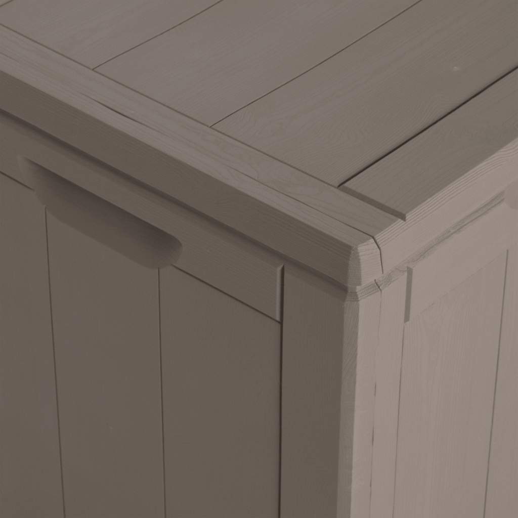 vidaXL Μπαούλο Αποθήκευσης Κήπου Καφέ 270 Λίτρα Όψη ξύλου από PP