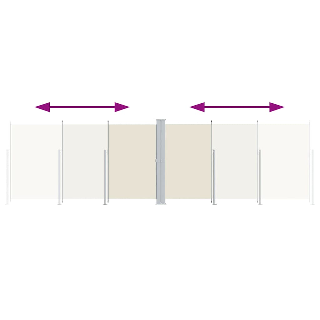 vidaXL Σκίαστρο Πλαϊνό Συρόμενο Κρεμ 180 x 600 εκ.