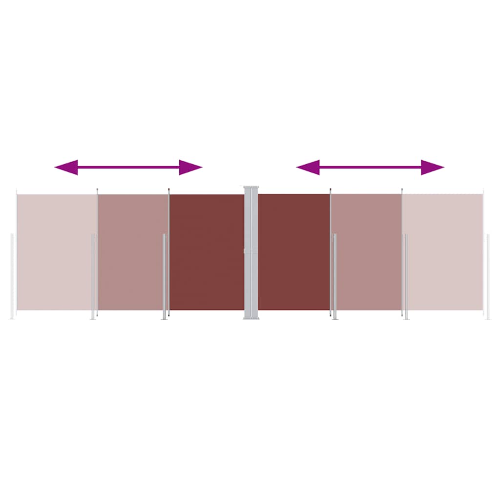 vidaXL Σκίαστρο Πλαϊνό Συρόμενο Καφέ 180 x 600 εκ.