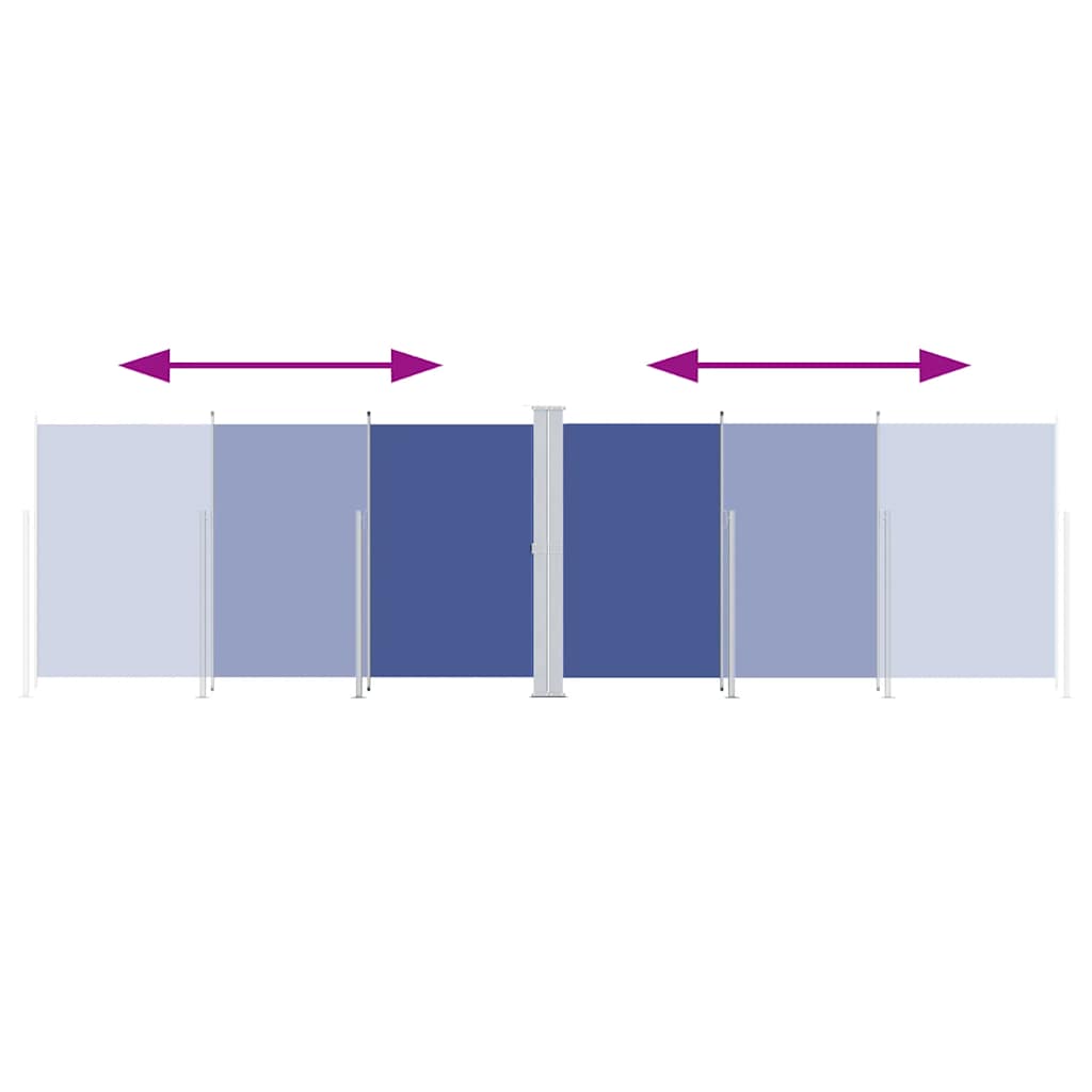 vidaXL Σκίαστρο Πλαϊνό Συρόμενο Μπλε 180 x 600 εκ.