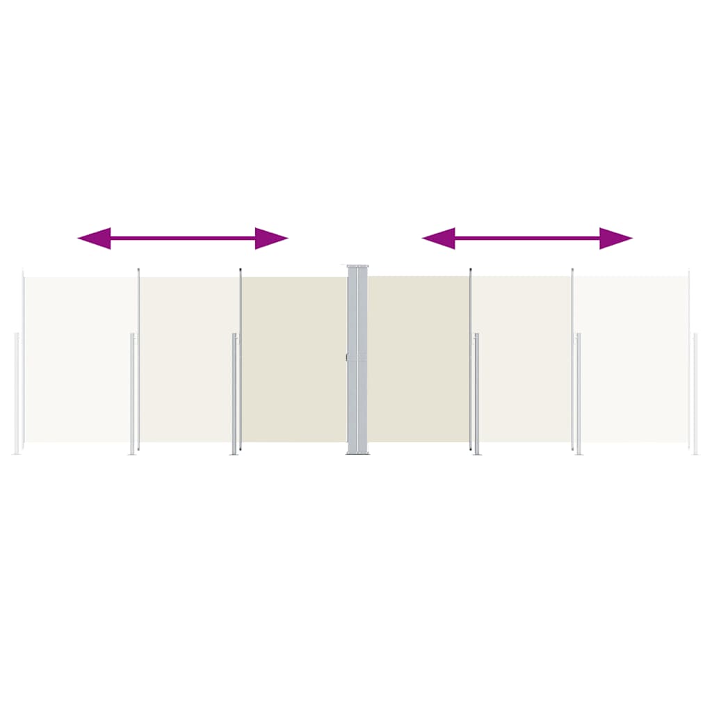 vidaXL Σκίαστρο Πλαϊνό Συρόμενο Κρεμ 200 x 600 εκ.