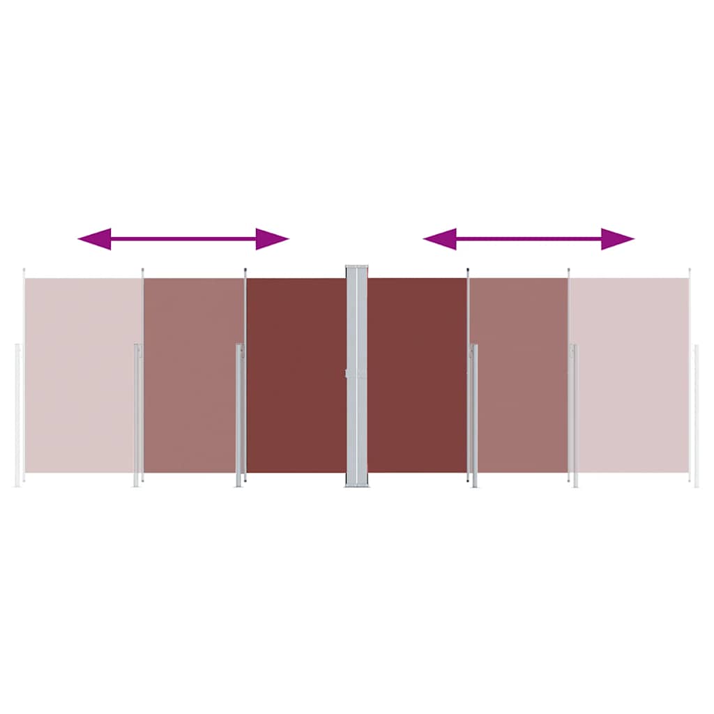 vidaXL Σκίαστρο Πλαϊνό Συρόμενο Καφέ 200 x 600 εκ.
