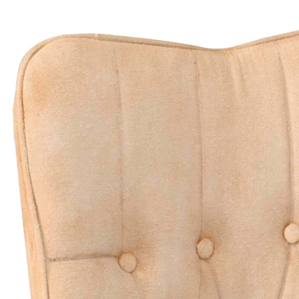 vidaXL Πολυθρόνα Κρεμ από Καραβόπανο