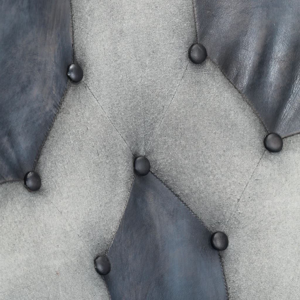 vidaXL Πολυθρόνα Γκρι από Γνήσιο Δέρμα