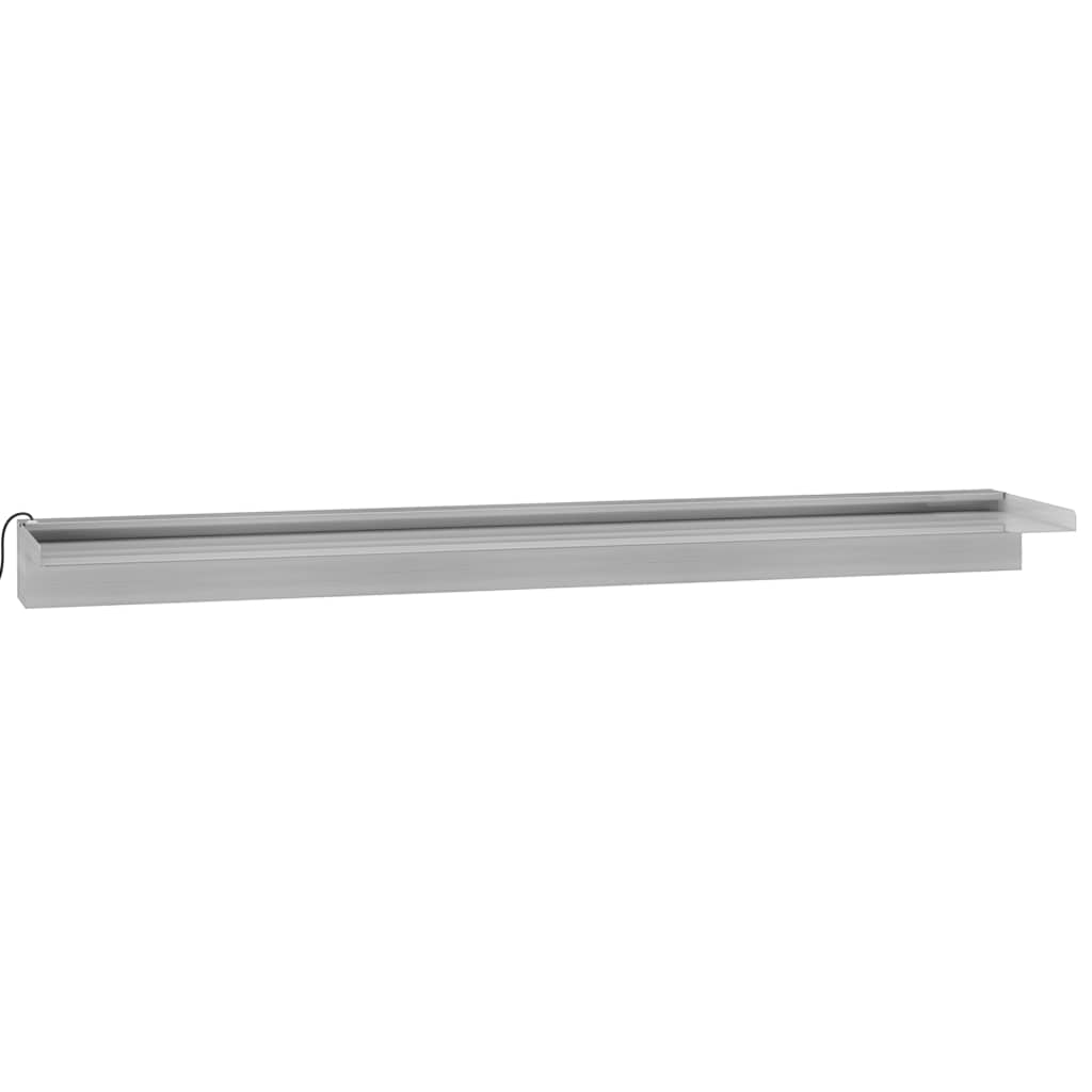 vidaXL Σιντριβάνι Καταρράκτης Πισίνας με RGB LED 108 εκ Ανοξ. Ατσάλι