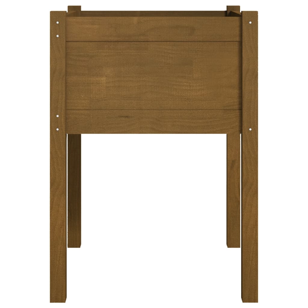 vidaXL Ζαρντινιέρες 2 τεμ. Καφέ Μελί 50x50x70 εκ. Μασίφ Ξύλο Πεύκου