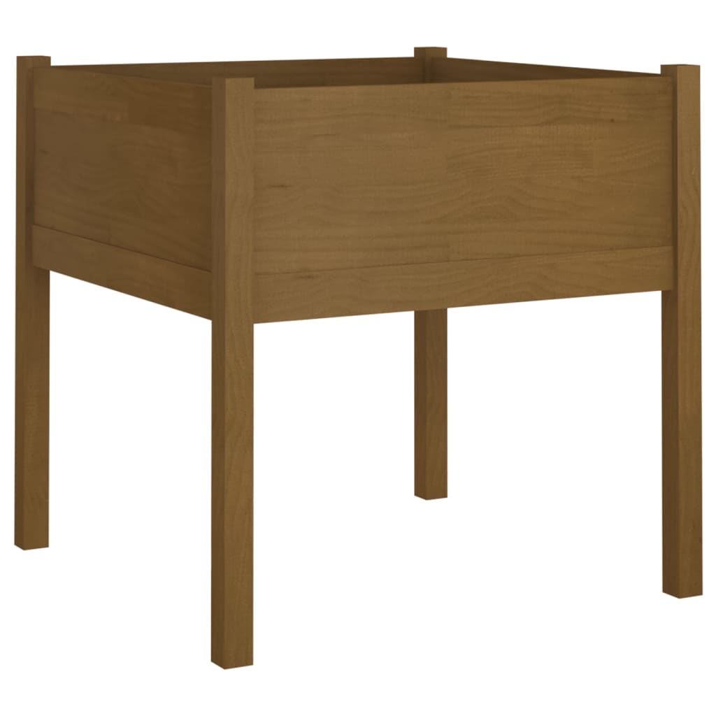 vidaXL Ζαρντινιέρες 2 τεμ. Μελί 70 x 70 x 70 εκ. από Μασίφ Ξύλο Πεύκου