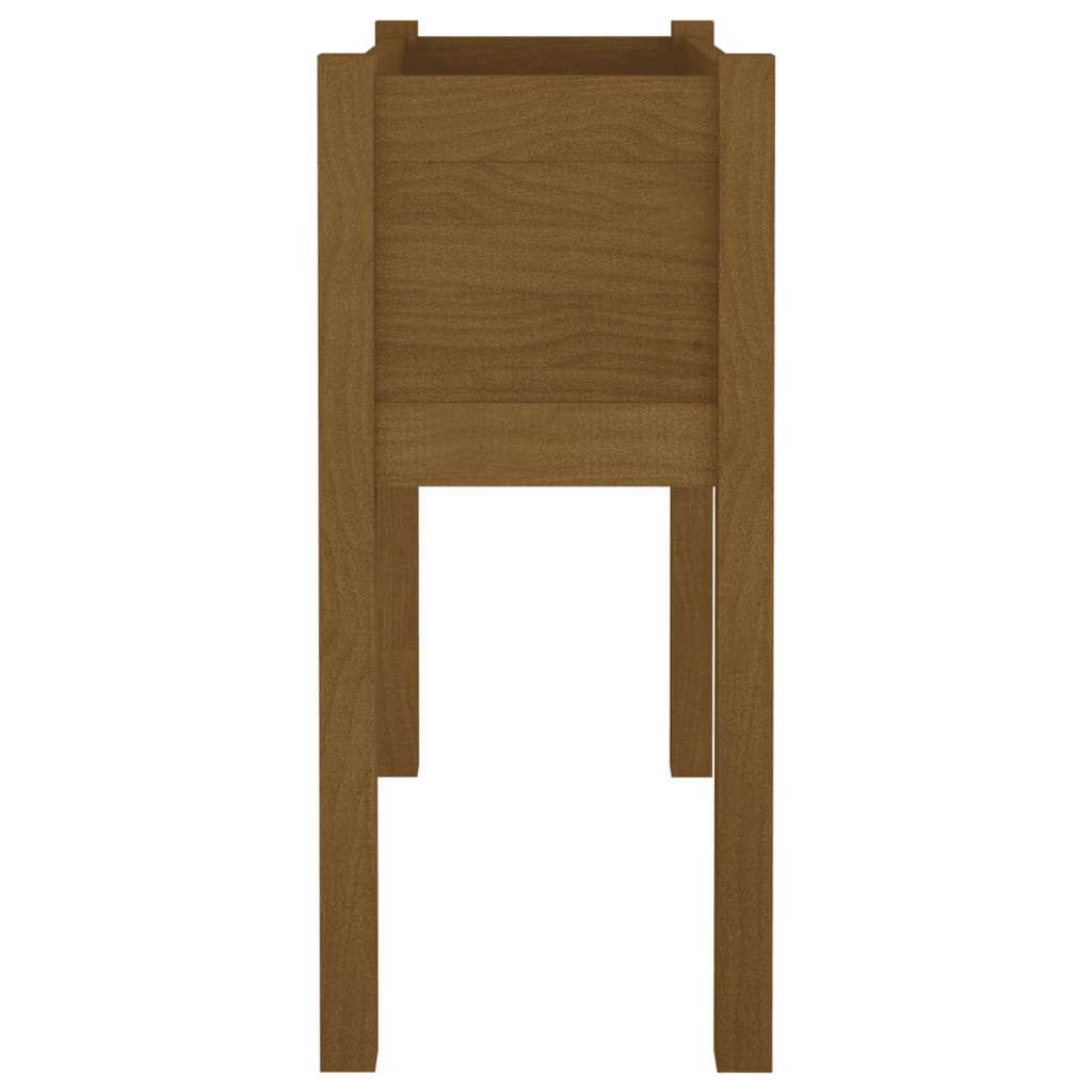 vidaXL Ζαρντινιέρα Καφέ Μελί 70 x 31 x 70 εκ. από Μασίφ Ξύλο Πεύκου
