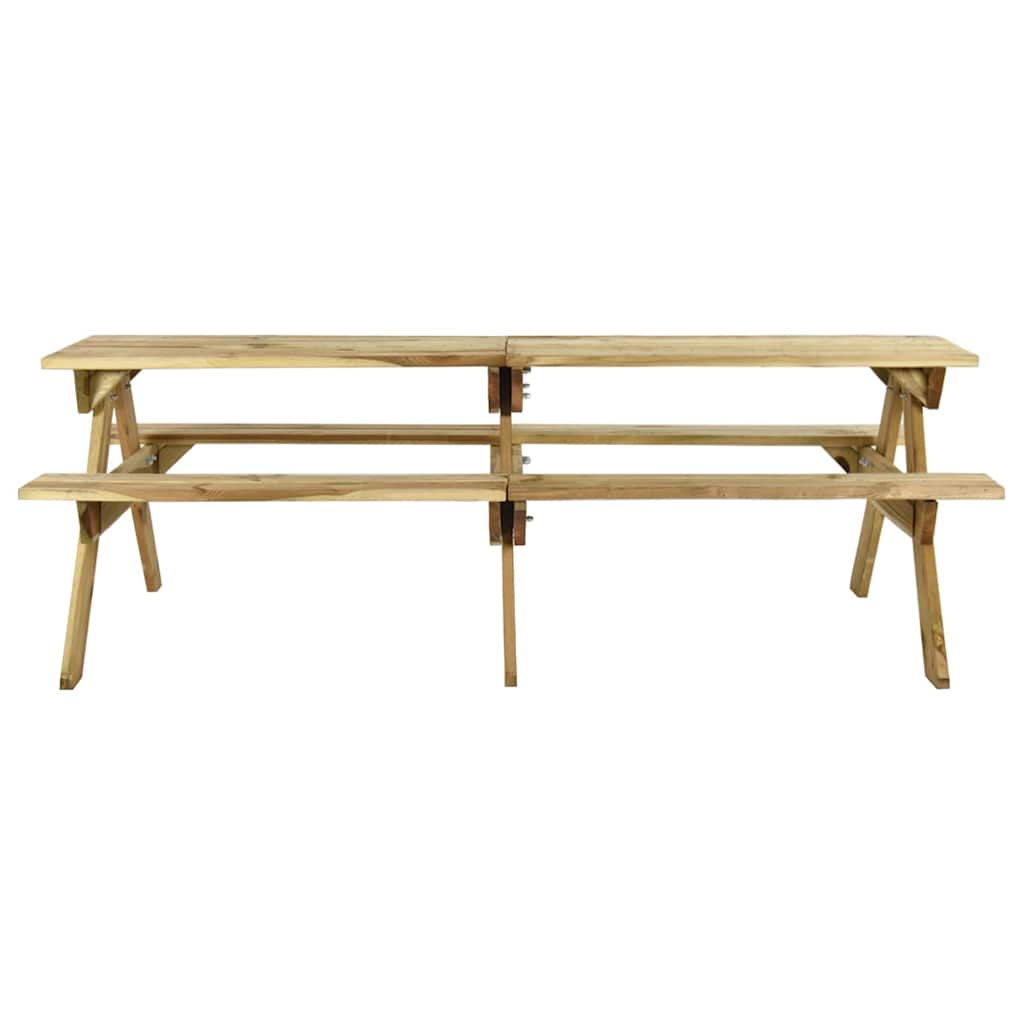 vidaXL Τραπέζι Πικ-νικ με Παγκάκια 220x122x72 εκ. Εμποτ. Ξύλο Πεύκου