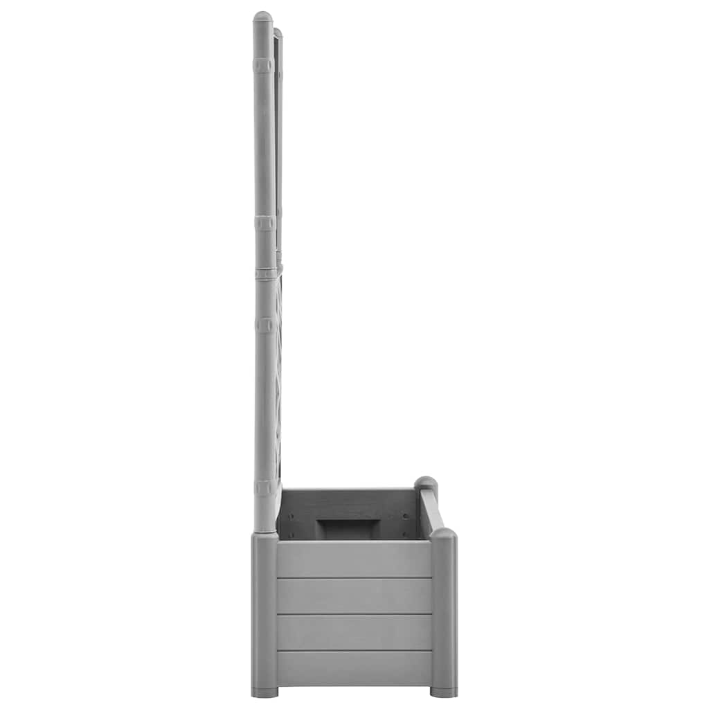 vidaXL Ζαρντινιέρα Κήπου με Καφασωτό Γκρι 100 x 43 x 142 εκ. από PP