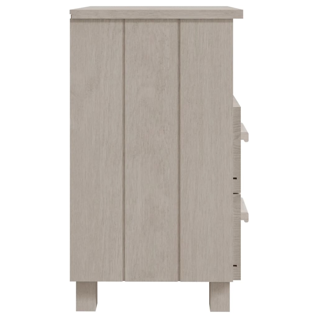 vidaXL Κομοδίνο HAMAR Λευκό 40x35x62 εκ. από Μασίφ Ξύλο Πεύκου