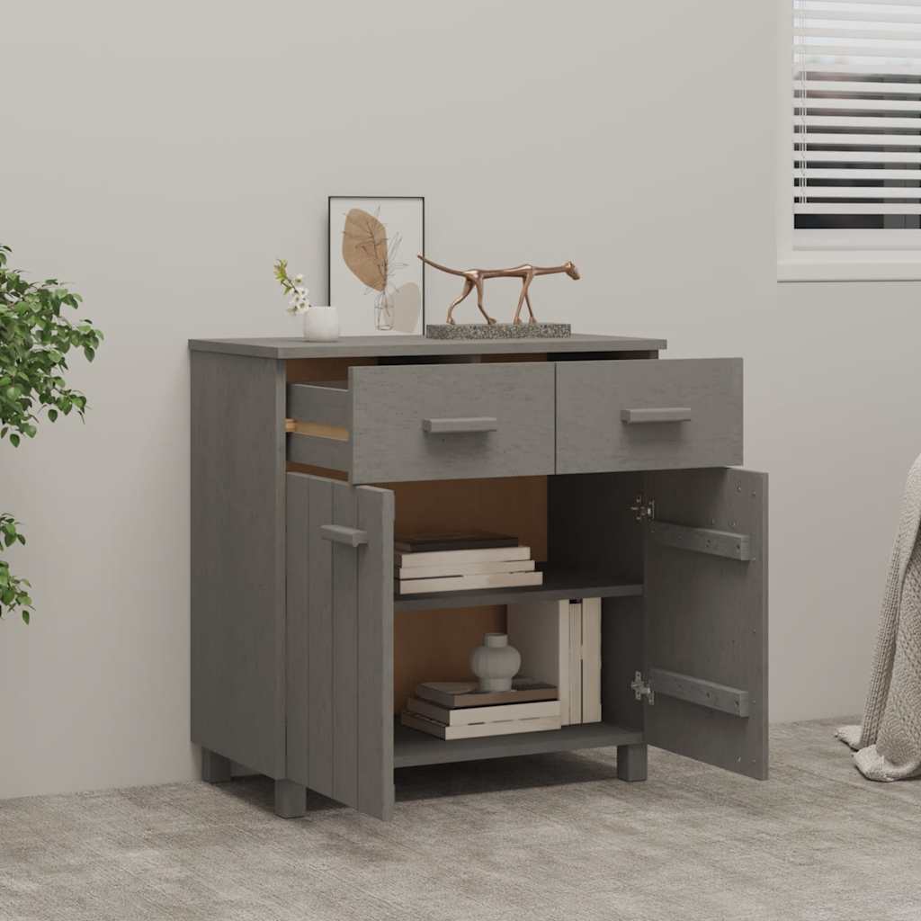 vidaXL Ντουλάπι Αποθήκευσης Ανοιχτό Γκρι 79x40x80 εκ Μασίφ Ξύλο Πεύκου