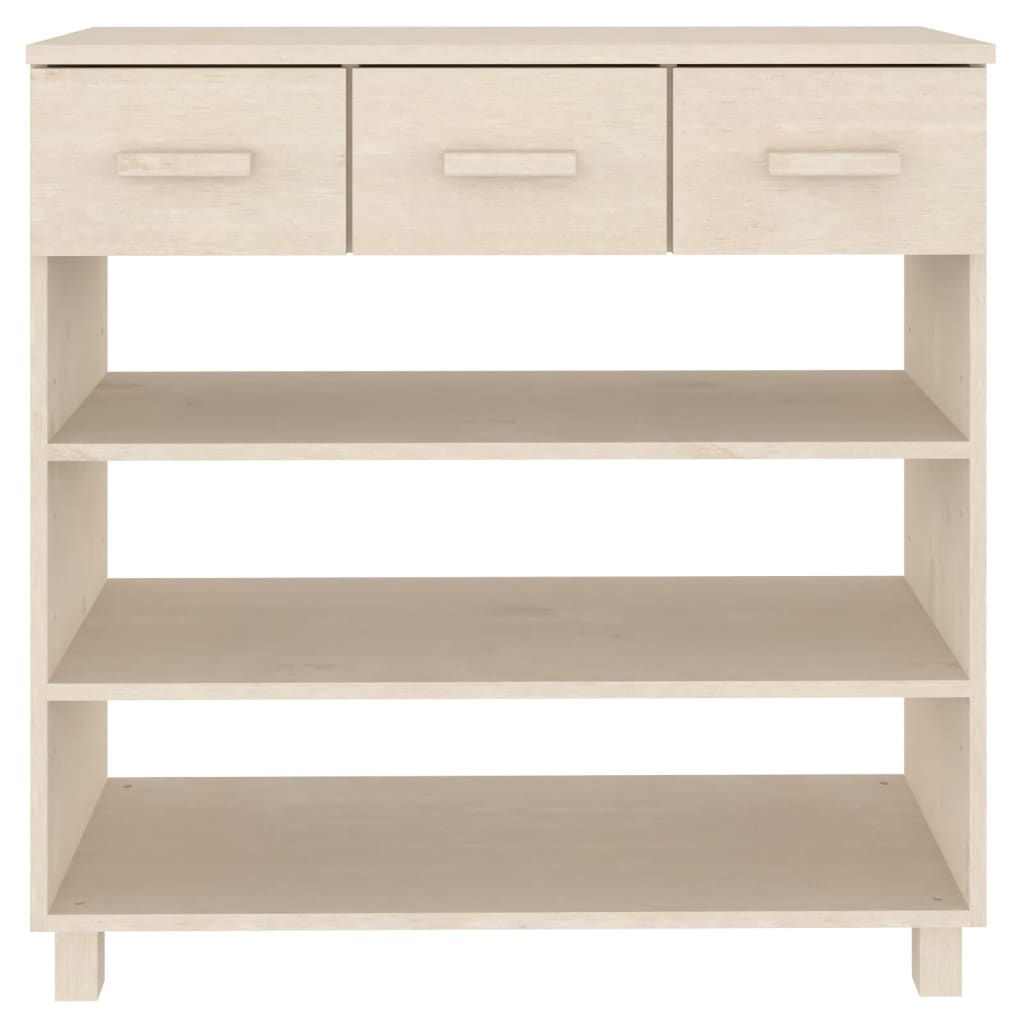 vidaXL Τραπέζι Κονσόλα HAMAR Μελί 90x35x90 εκ. Μασίφ Ξύλο Πεύκου