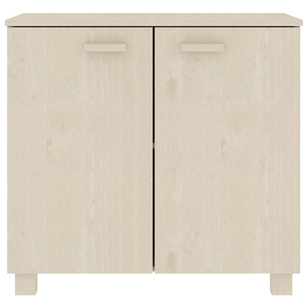 vidaXL Ντουλάπι HAMAR Καφέ Μελί 85 x 35 x 80 εκ. Μασίφ Ξύλο Πεύκου