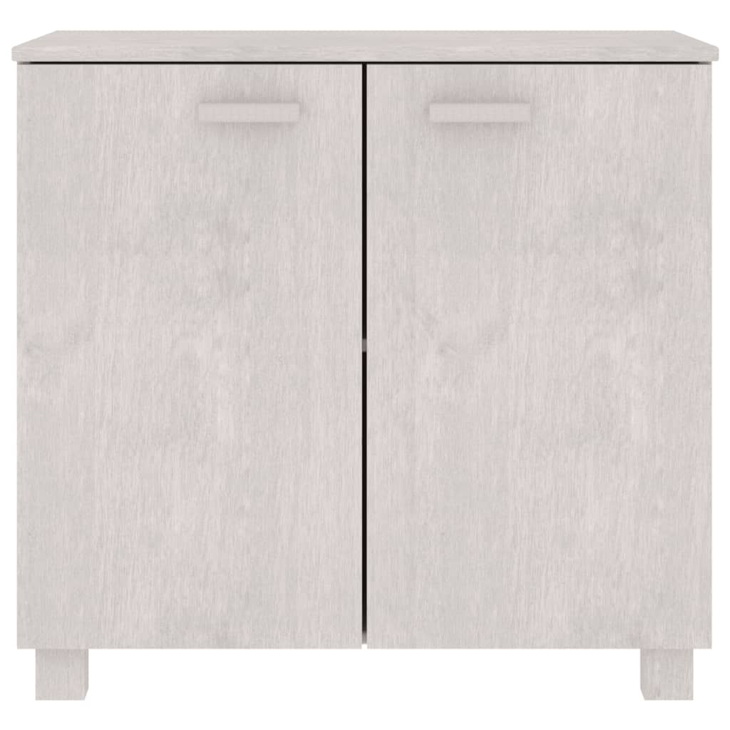 vidaXL Ντουλάπι HAMAR Λευκό 85 x 35 x 80 εκ. από Μασίφ Ξύλο Πεύκου