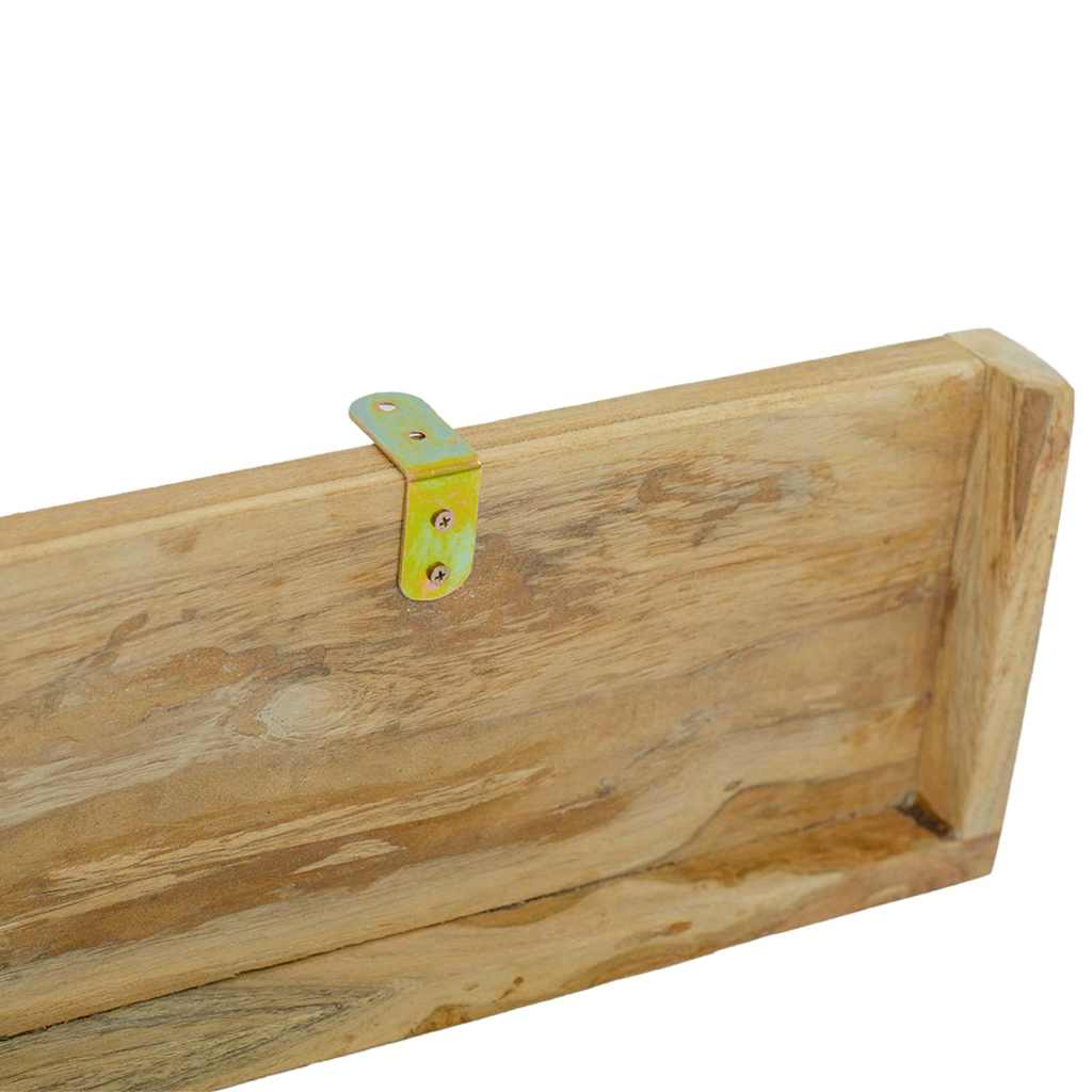 vidaXL Ράφια Τοίχου 2 τεμ. 110 x 15 x 4 εκ. από Μασίφ Ξύλο Teak