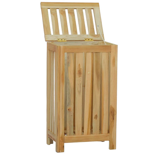 vidaXL Καλάθι Άπλυτων 35 x 25 x 60 εκ. από Μασίφ Ξύλο Teak