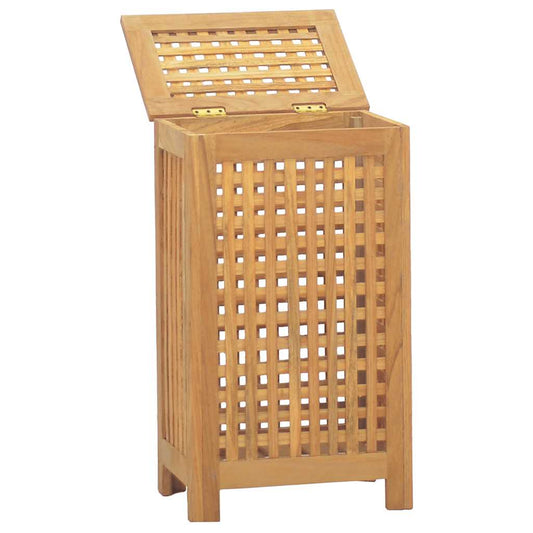 vidaXL Καλάθι Άπλυτων 35 x 25 x 60 εκ. από Μασίφ Ξύλο Teak