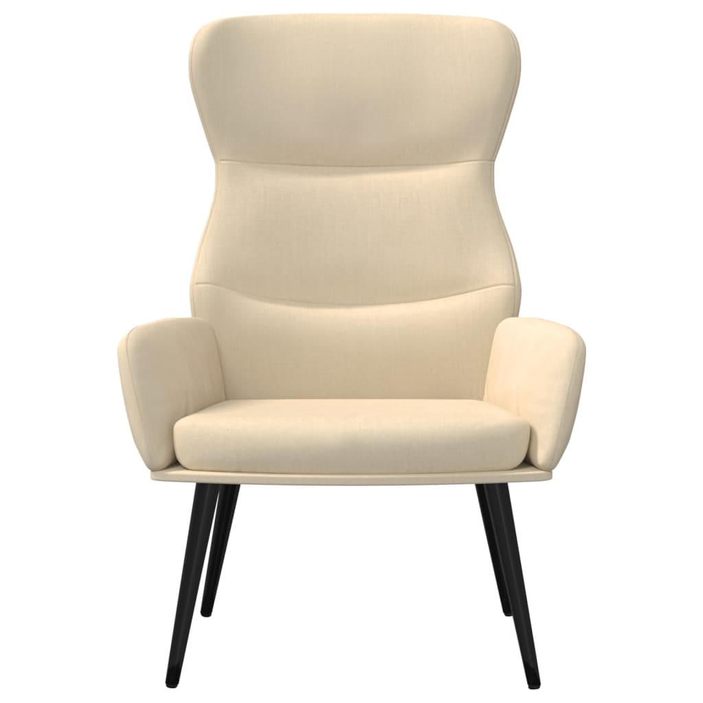 vidaXL Πολυθρόνα Relax Κρεμ Υφασμάτινη