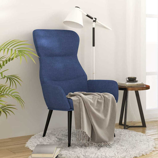 vidaXL Πολυθρόνα Relax Μπλε Υφασμάτινη