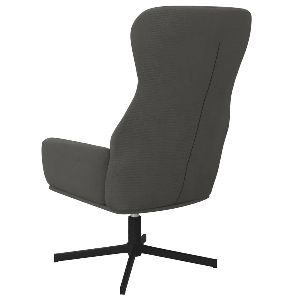 vidaXL Πολυθρόνα Relax Σκούρο Γκρι Βελούδινη