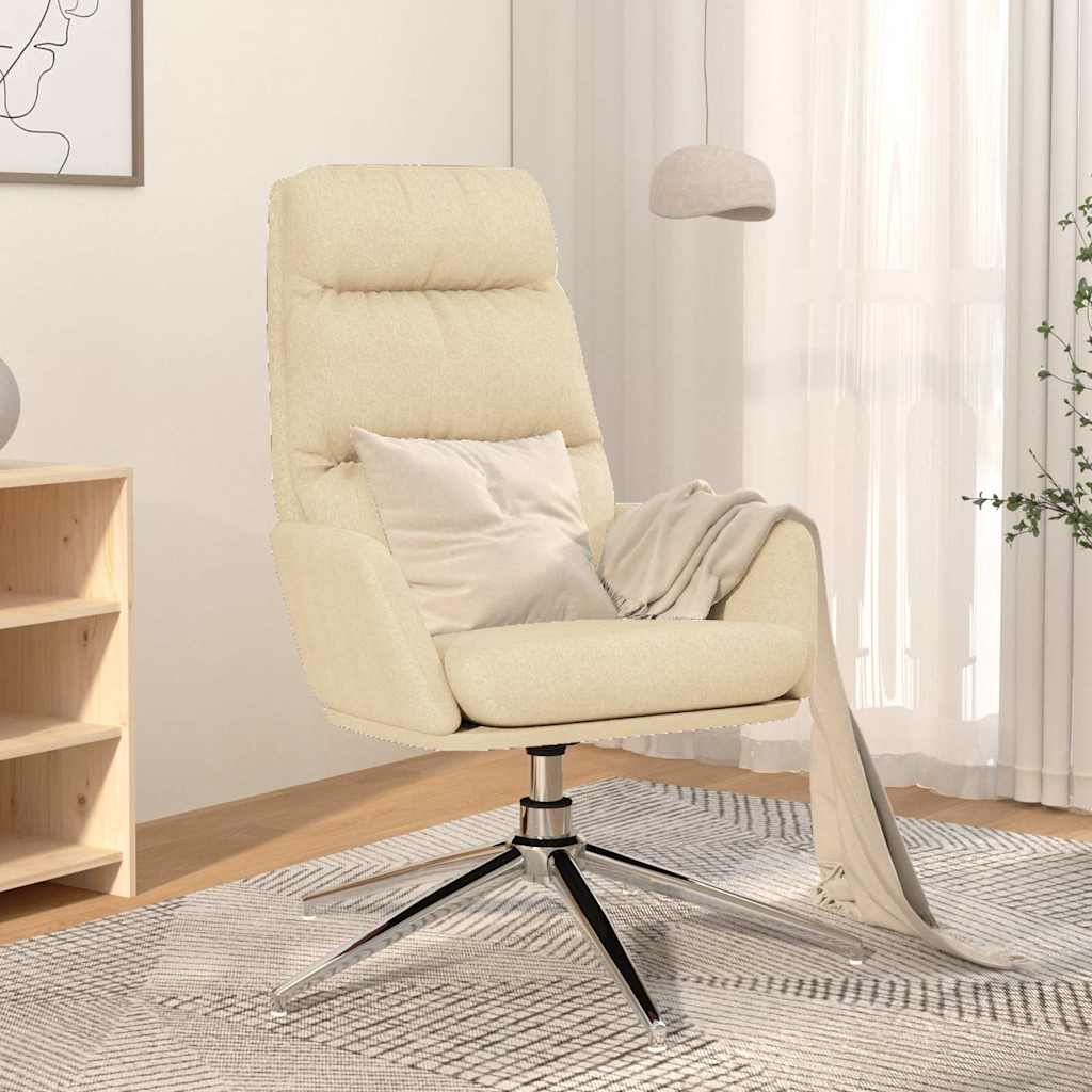 vidaXL Πολυθρόνα Relax Κρεμ Υφασμάτινη