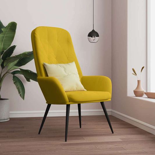 vidaXL Πολυθρόνα Relax Κίτρινο Μουσταρδί Βελούδινη