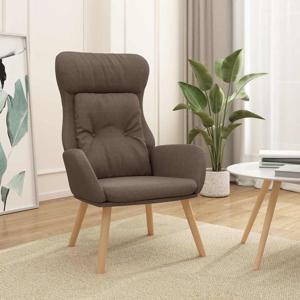 vidaXL Πολυθρόνα Relax Taupe Υφασμάτινη