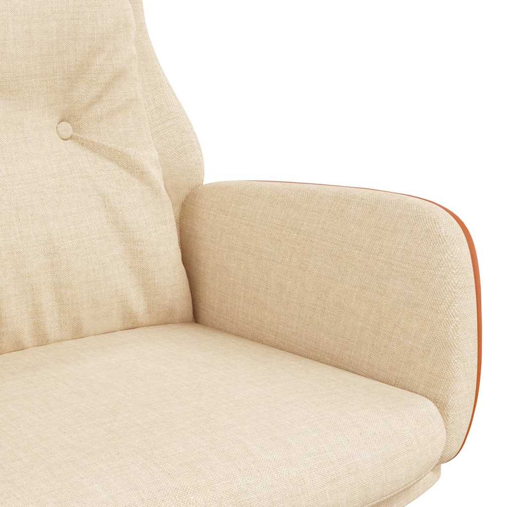 vidaXL Πολυθρόνα Relax Κρεμ από Ύφασμα και PVC