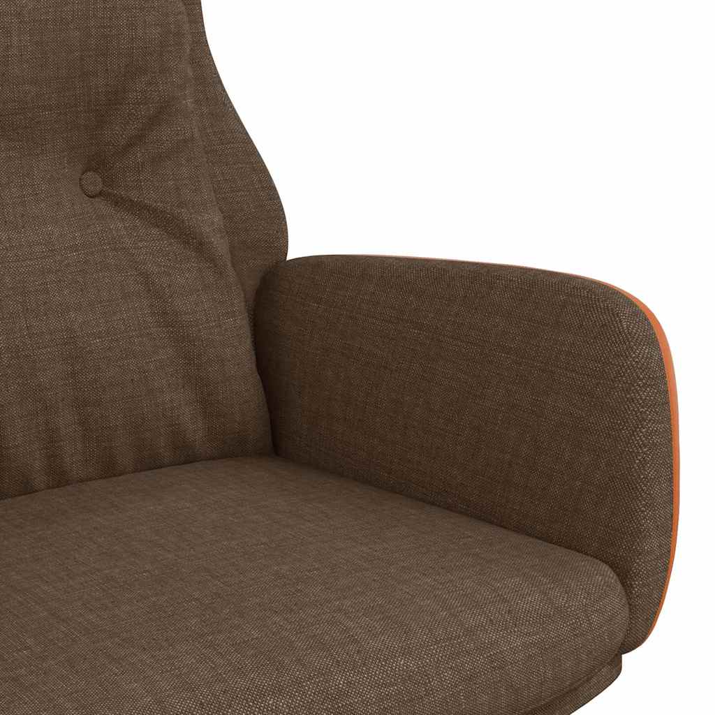 vidaXL Πολυθρόνα Relax Καφέ από Ύφασμα και PVC