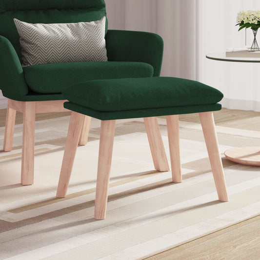 vidaXL Υποπόδιο Σκούρο Πράσινο 45 x 29,5 x 35 εκ. Υφασμάτινο