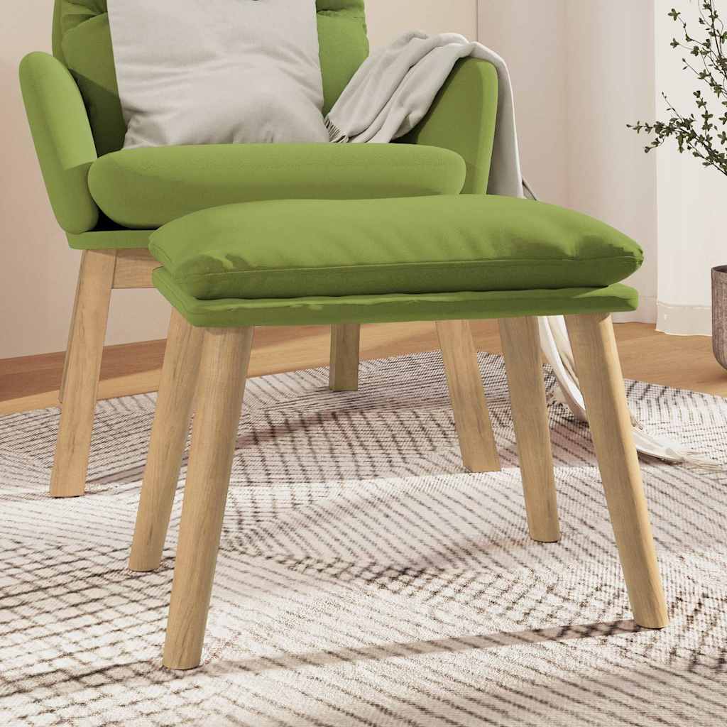 vidaXL Υποπόδιο Ανοιχτό Πράσινο 45x29,5x35 εκ. Βελούδινο