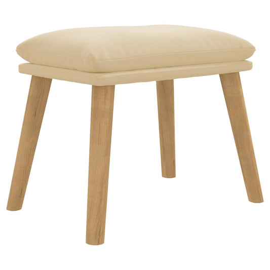 vidaXL Υποπόδιο Κρεμ 45x29,5x35 εκ. Βελούδινο